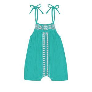 Mer St. Barth Girls Marley Shoulder Tie Baby Romper